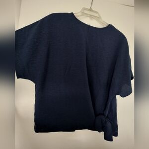 Maternity tops,navy blue with side tie